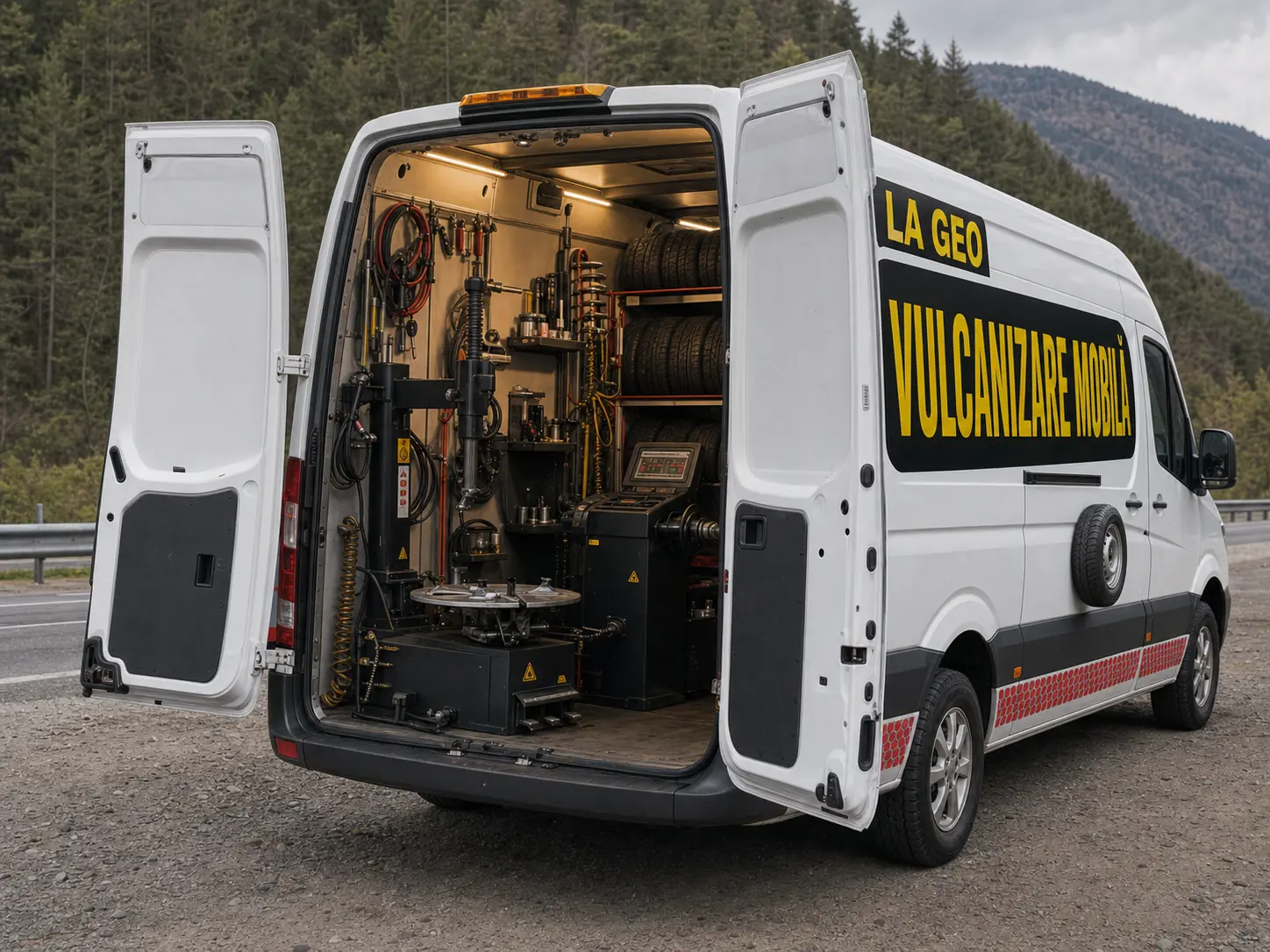 Atelier mobil La Geo echipat pentru intervenții la anvelope și roți